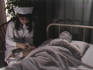 Asian nurse with huge brabazons rides her patient's hammer